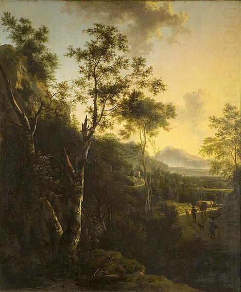 Frederik de Moucheron Rocky Landscape with Cattle and Figures 1675 china oil painting image